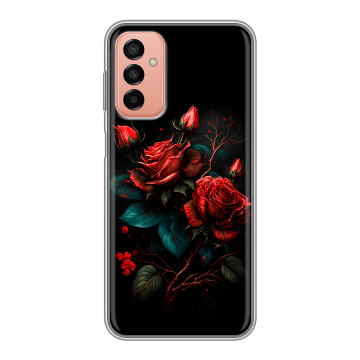 Силиконовый чехол на Samsung Galaxy M23 5G с принтом Розы красные Силиконовый чехол на Samsung Galaxy M23 5G с принтом Розы красные