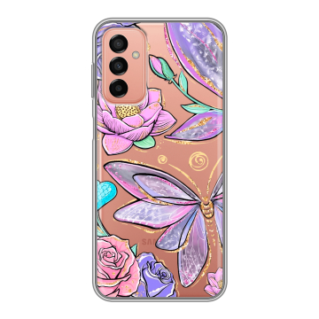 Силиконовый чехол на Samsung Galaxy M23 5G с принтом Бабочки и цветы Силиконовый чехол на Samsung Galaxy M23 5G с принтом Бабочки и цветы
