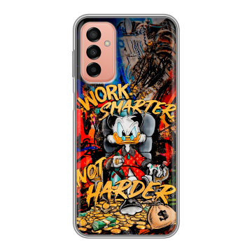Силиконовый чехол на Samsung Galaxy M23 5G с принтом Дональд Дак Деньги Силиконовый чехол на Samsung Galaxy M23 5G с принтом Дональд Дак Деньги