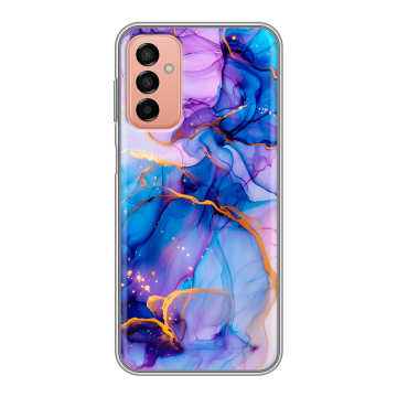 Силиконовый чехол на Samsung Galaxy M23 5G с принтом синий мрамор Силиконовый чехол на Samsung Galaxy M23 5G с принтом синий мрамор
