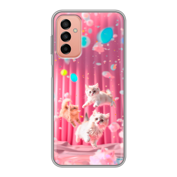 Силиконовый чехол на Samsung Galaxy M23 5G с принтом милые котики Силиконовый чехол на Samsung Galaxy M23 5G с принтом милые котики