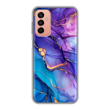 Силиконовый чехол на Samsung Galaxy M23 5G с принтом синий мрамор Силиконовый чехол на Samsung Galaxy M23 5G с принтом синий мрамор