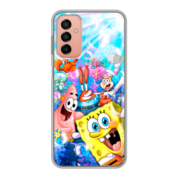 Силиконовый чехол на Samsung Galaxy M23 5G с принтом спанчбоб спанч боб Силиконовый чехол на Samsung Galaxy M23 5G с принтом спанчбоб спанч боб