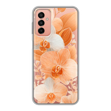Силиконовый чехол на Samsung Galaxy M23 5G с принтом Бежевые цветы Силиконовый чехол на Samsung Galaxy M23 5G с принтом Бежевые цветы