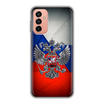 Силиконовый чехол на Samsung Galaxy M23 5G с принтом Флаг России Силиконовый чехол на Samsung Galaxy M23 5G с принтом Флаг России