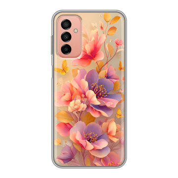 Силиконовый чехол на Samsung Galaxy M23 5G с принтом Цветы и бабочки Силиконовый чехол на Samsung Galaxy M23 5G с принтом Цветы и бабочки