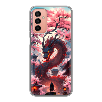 Силиконовый чехол на Samsung Galaxy M23 5G с принтом Дракон Японский Силиконовый чехол на Samsung Galaxy M23 5G с принтом Дракон Японский