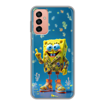 Силиконовый чехол на Samsung Galaxy M23 5G с принтом Спанч боб Спанчбоб Силиконовый чехол на Samsung Galaxy M23 5G с принтом Спанч боб Спанчбоб