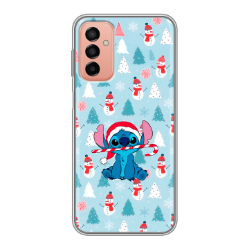 Силиконовый чехол на Samsung Galaxy M23 5G с принтом Стич Новый год Силиконовый чехол на Samsung Galaxy M23 5G с принтом Стич Новый год
