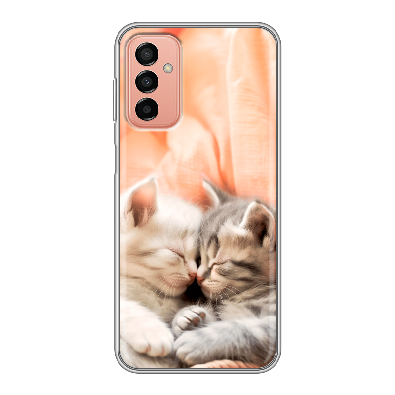 Силиконовый противоударный чехол на Samsung Galaxy M23 5G с принтом Котята Силиконовый противоударный чехол на Samsung Galaxy M23 5G с принтом Котята