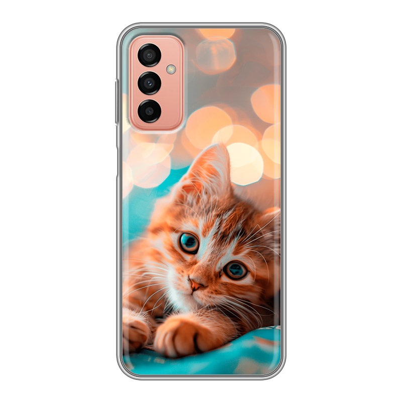 Силиконовый противоударный чехол на Samsung Galaxy M23 5G с принтом котик Силиконовый противоударный чехол на Samsung Galaxy M23 5G с принтом котик