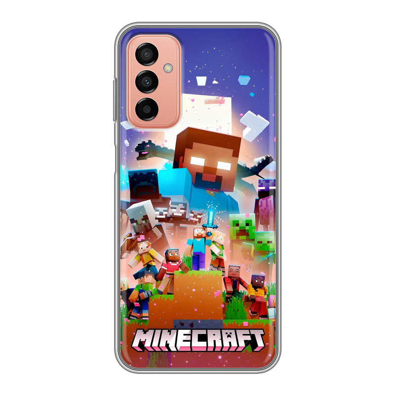 Силиконовый чехол на Samsung Galaxy M23 5G с принтом Майнкрафт Minecraft Силиконовый чехол на Samsung Galaxy M23 5G с принтом Майнкрафт Minecraft