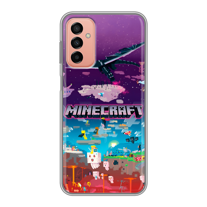 Силиконовый противоударный чехол на Samsung Galaxy M23 5G с принтом Майнкрафт Minecraft Силиконовый противоударный чехол на Samsung Galaxy M23 5G с принтом Майнкрафт Minecraft