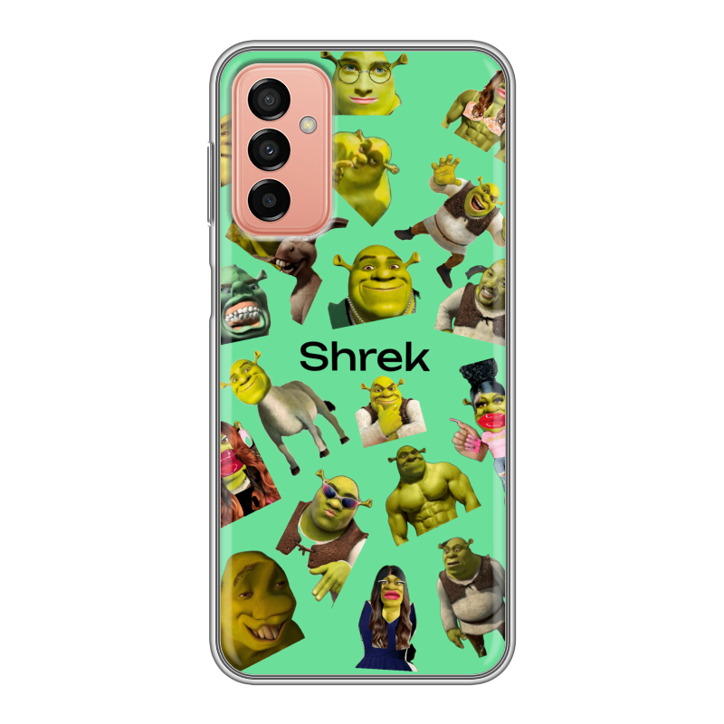 Силиконовый противоударный чехол на Samsung Galaxy M23 5G с принтом Шрек Shrek Силиконовый противоударный чехол на Samsung Galaxy M23 5G с принтом Шрек Shrek
