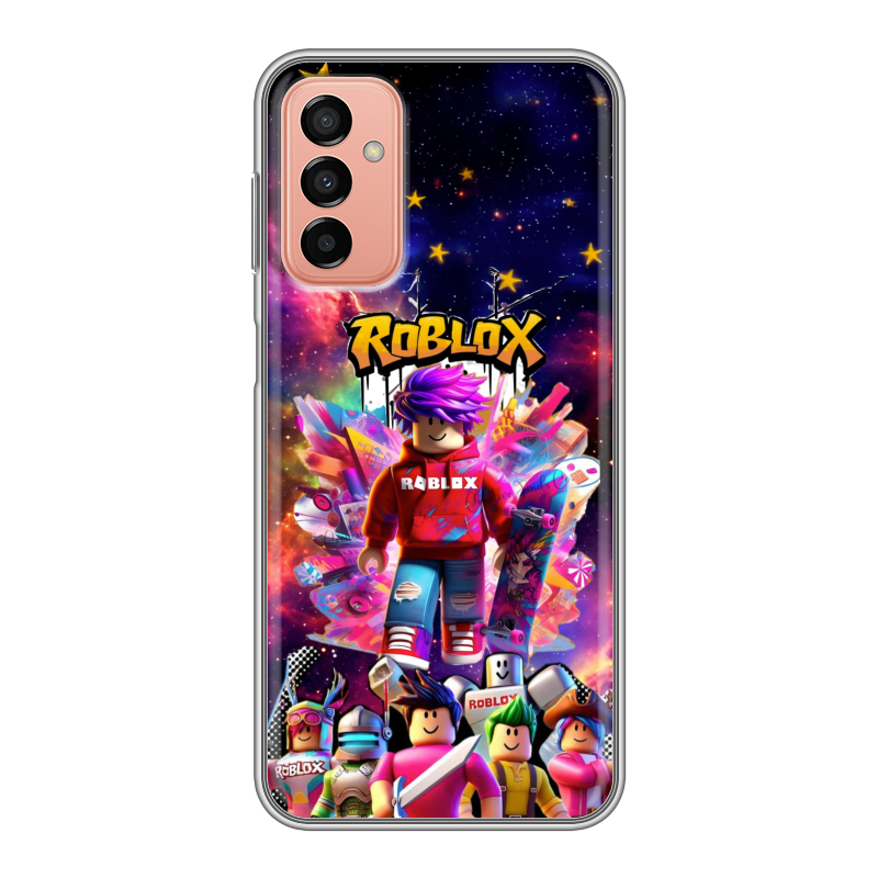 Силиконовый противоударный чехол на Samsung Galaxy M23 5G с принтом Roblox Роблокс Силиконовый противоударный чехол на Samsung Galaxy M23 5G с принтом Roblox Роблокс