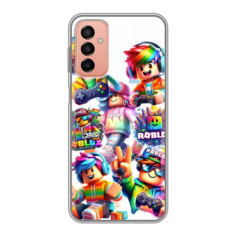 Силиконовый противоударный чехол на Samsung Galaxy M23 5G с принтом Roblox Роблокс Силиконовый противоударный чехол на Samsung Galaxy M23 5G с принтом Roblox Роблокс