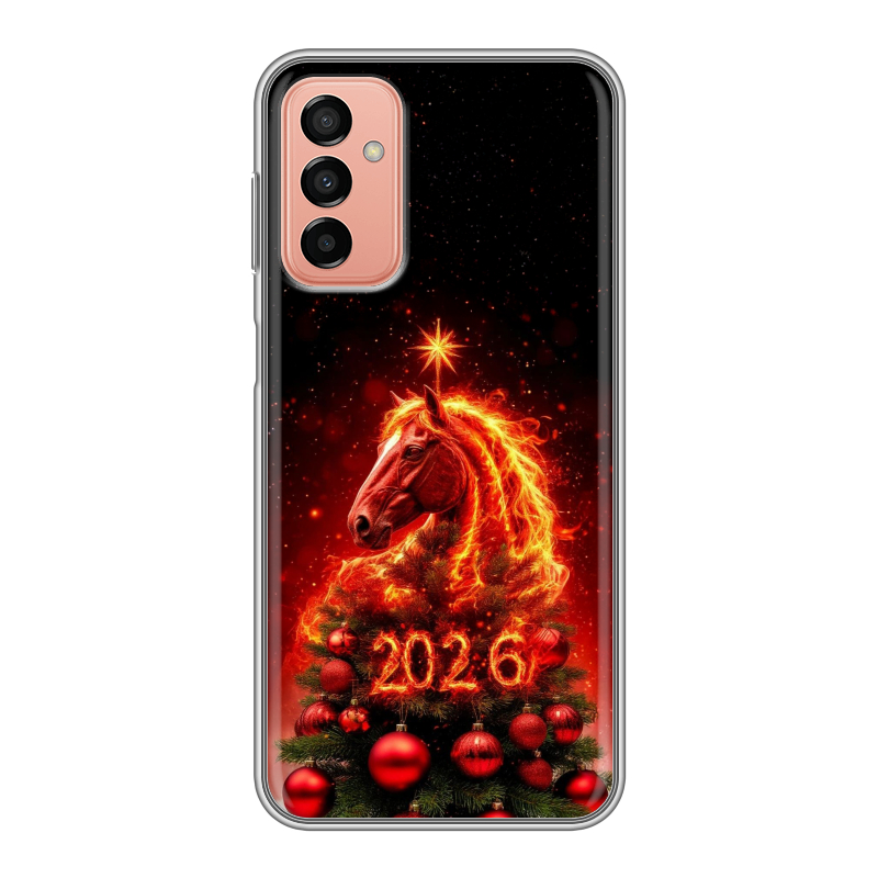 Силиконовый противоударный чехол на Samsung Galaxy M23 5G с принтом Новый год Силиконовый противоударный чехол на Samsung Galaxy M23 5G с принтом Новый год