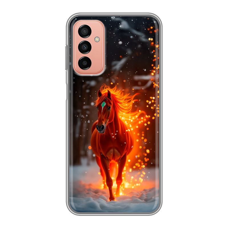 Силиконовый противоударный чехол на Samsung Galaxy M23 5G с принтом Новый год Силиконовый противоударный чехол на Samsung Galaxy M23 5G с принтом Новый год