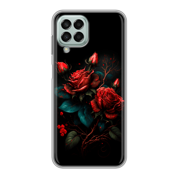 Силиконовый чехол на Samsung Galaxy M33 5G с принтом Розы красные