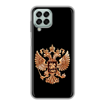 Силиконовый чехол на Samsung Galaxy M33 5G с принтом Герб России золотой Силиконовый чехол на Samsung Galaxy M33 5G с принтом Герб России золотой