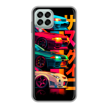 Силиконовый чехол на Samsung Galaxy M33 5G с принтом Гоночные машины