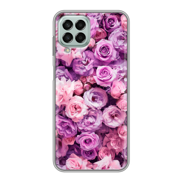 Силиконовый чехол на Samsung Galaxy M33 5G с принтом лавандовые розы