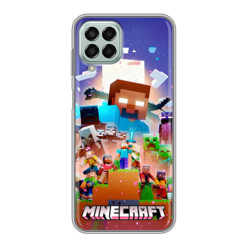 Силиконовый чехол на Samsung Galaxy M33 5G с принтом Майнкрафт Minecraft Силиконовый чехол на Samsung Galaxy M33 5G с принтом Майнкрафт Minecraft