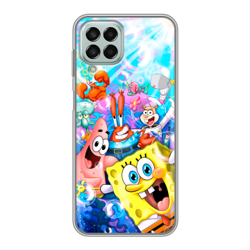 Силиконовый чехол на Samsung Galaxy M33 5G с принтом спанчбоб спанч боб
