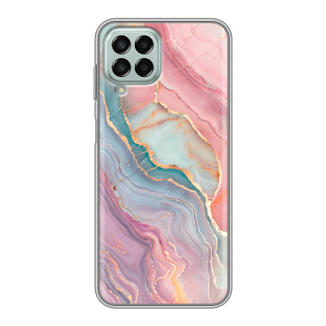 Силиконовый чехол на Samsung Galaxy M33 5G с принтом розовый мрамор