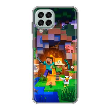 Силиконовый чехол на Samsung Galaxy M33 5G с принтом Майнкрафт Minecraft Силиконовый чехол на Samsung Galaxy M33 5G с принтом Майнкрафт Minecraft