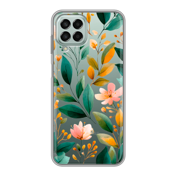 Силиконовый чехол на Samsung Galaxy M33 5G с принтом Цветы паттерн Силиконовый чехол на Samsung Galaxy M33 5G с принтом Цветы паттерн