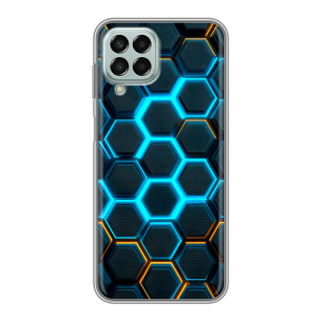 Силиконовый чехол на Samsung Galaxy M33 5G с принтом Неоновые соты Силиконовый чехол на Samsung Galaxy M33 5G с принтом Неоновые соты