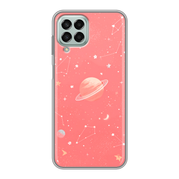 Силиконовый чехол на Samsung Galaxy M33 5G с принтом Розовый космос Силиконовый чехол на Samsung Galaxy M33 5G с принтом Розовый космос