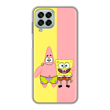 Силиконовый чехол на Samsung Galaxy M33 5G с принтом Спанч боб Спанчбоб