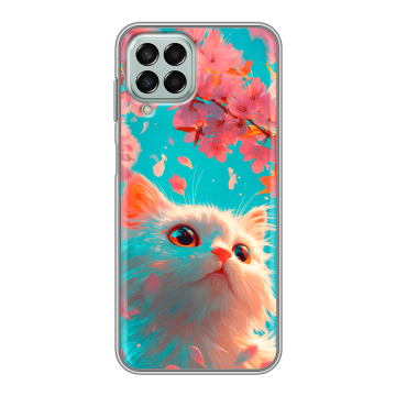 Силиконовый чехол на Samsung Galaxy M33 5G с принтом Красивый кот Силиконовый чехол на Samsung Galaxy M33 5G с принтом Красивый кот