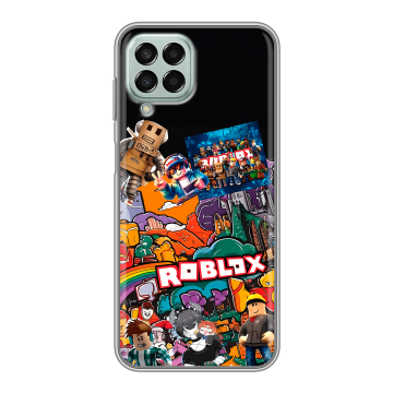 Силиконовый чехол на Samsung Galaxy M33 5G с принтом Roblox Роблокс