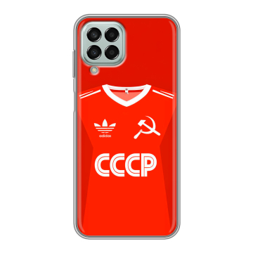 Силиконовый чехол на Samsung Galaxy M33 5G с принтом Флаг Герб СССР Силиконовый чехол на Samsung Galaxy M33 5G с принтом Флаг Герб СССР