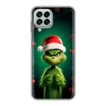 Силиконовый чехол на Samsung Galaxy M33 5G с принтом Гринч Новый год Рождество Силиконовый чехол на Samsung Galaxy M33 5G с принтом Гринч Новый год Рождество