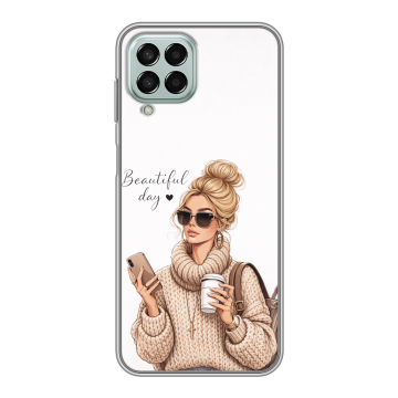 Силиконовый чехол на Samsung Galaxy M33 5G с принтом женский