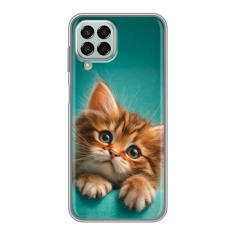Силиконовый чехол на Samsung Galaxy M33 5G с принтом котенок Силиконовый чехол на Samsung Galaxy M33 5G с принтом котенок