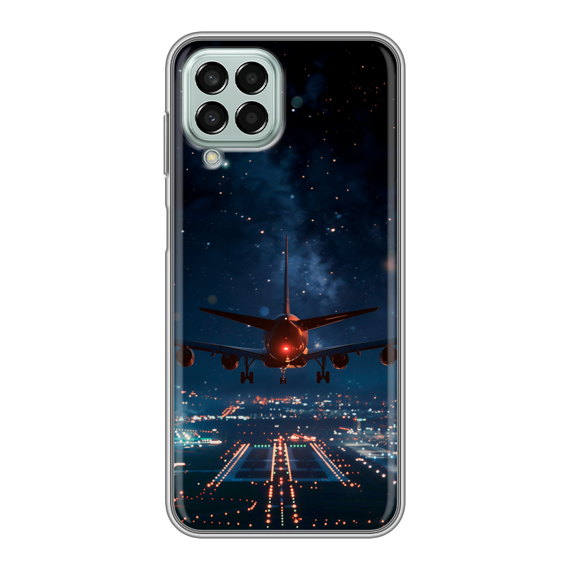 Силиконовый противоударный чехол на Samsung Galaxy M33 5G с принтом самолет Силиконовый противоударный чехол на Samsung Galaxy M33 5G с принтом самолет