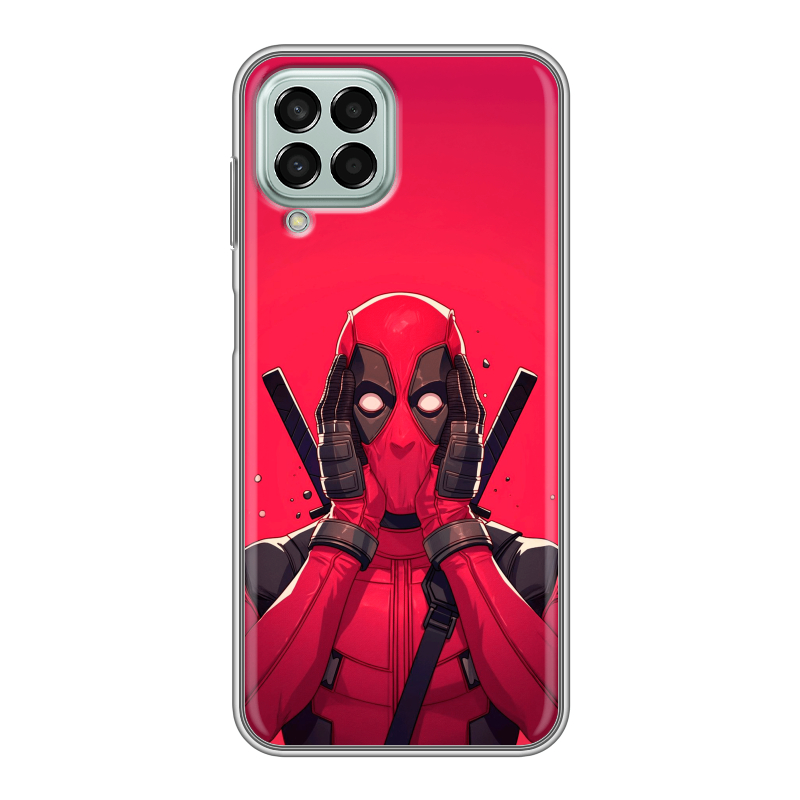 Силиконовый противоударный чехол на Samsung Galaxy M33 5G с принтом Дедпул Deadpool Силиконовый противоударный чехол на Samsung Galaxy M33 5G с принтом Дедпул Deadpool