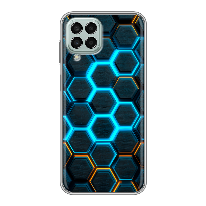 Силиконовый чехол на Samsung Galaxy M33 5G с принтом Неоновые соты Силиконовый чехол на Samsung Galaxy M33 5G с принтом Неоновые соты