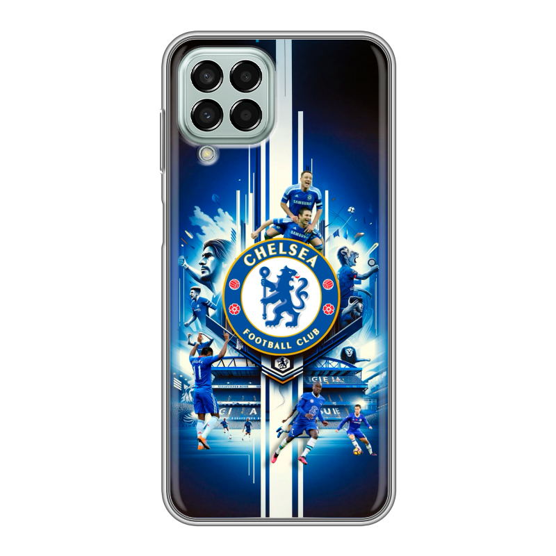 Силиконовый противоударный чехол на Samsung Galaxy M33 5G с принтом Chelsea Челси Силиконовый противоударный чехол на Samsung Galaxy M33 5G с принтом Chelsea Челси