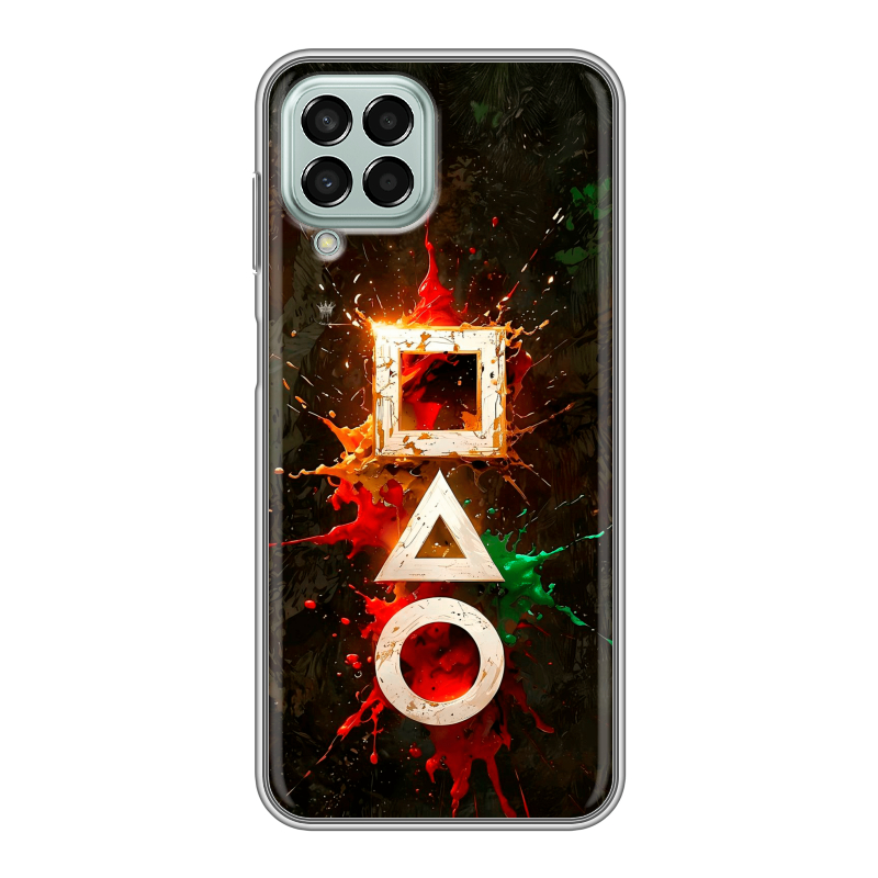 Силиконовый противоударный чехол на Samsung Galaxy M33 5G с принтом Squid Game Игра кальмара Силиконовый противоударный чехол на Samsung Galaxy M33 5G с принтом Squid Game Игра кальмара