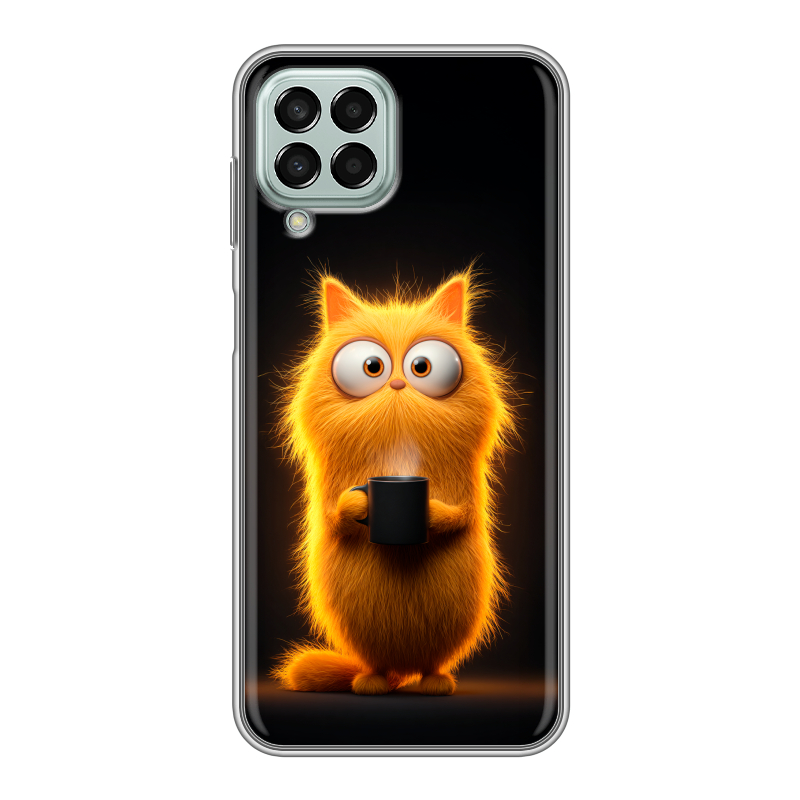 Силиконовый противоударный чехол на Samsung Galaxy M33 5G с принтом Смешной кот Силиконовый противоударный чехол на Samsung Galaxy M33 5G с принтом Смешной кот