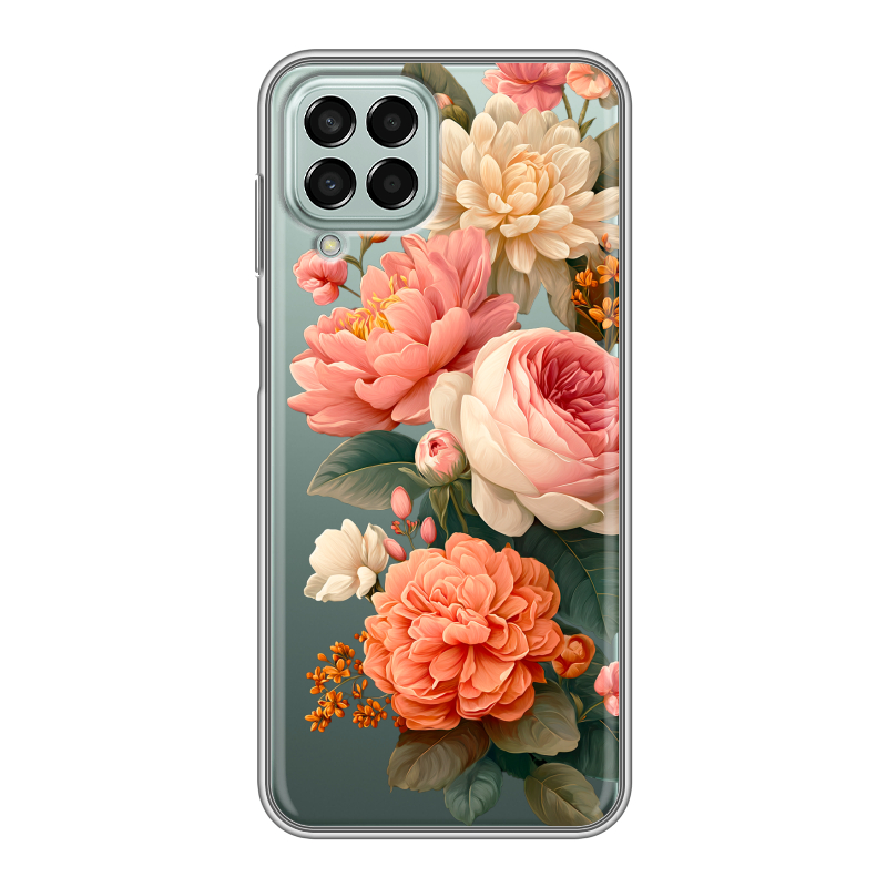 Силиконовый чехол на Samsung Galaxy M33 5G с принтом цветы Силиконовый чехол на Samsung Galaxy M33 5G с принтом цветы