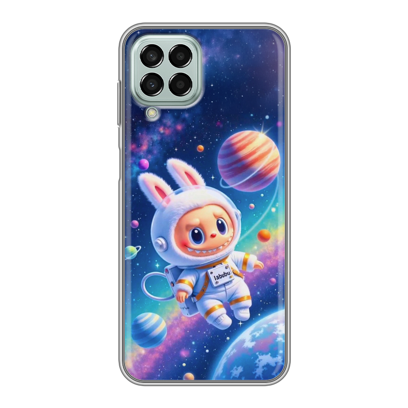 Силиконовый противоударный чехол на Samsung Galaxy M33 5G с принтом Labubu Лабубу Силиконовый противоударный чехол на Samsung Galaxy M33 5G с принтом Labubu Лабубу