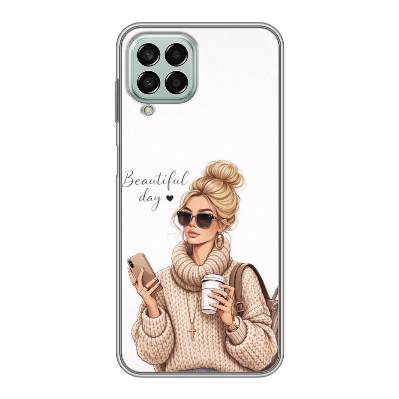 Силиконовый противоударный чехол на Samsung Galaxy M33 5G с принтом женский Силиконовый противоударный чехол на Samsung Galaxy M33 5G с принтом женский