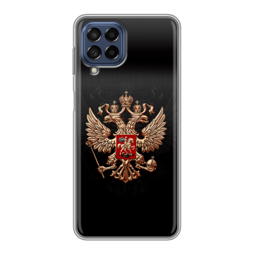 Силиконовый чехол на Samsung Galaxy M53 5G с принтом Герб России Силиконовый чехол на Samsung Galaxy M53 5G с принтом Герб России